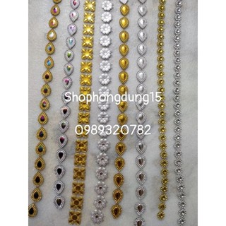 Lẻ 1m, 3m 1 hàng dây đá hoa mai trang trí tháp oản, bánh, decor......