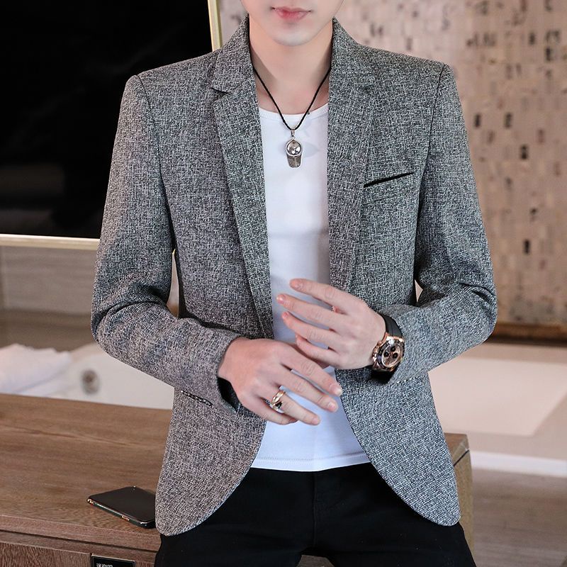 Áo Khoác Vest Dáng Ôm Phong Cách Hàn Quốc Thời Trang Thu Đông Cho Nam