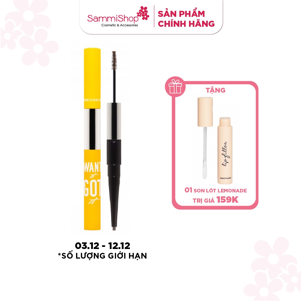 Lemonade Kẻ mày Want It Got It Dual Eyebrow 2g+2ml