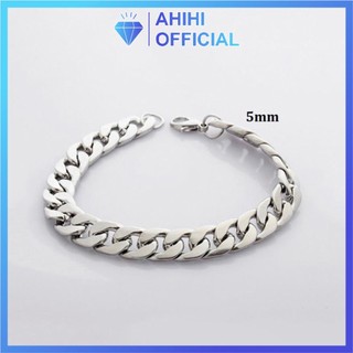 Lắc tay titan nam kiểu lặc 5mm không đen cao cấp