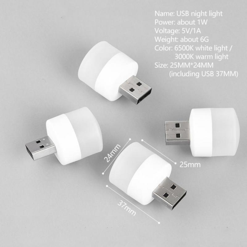 Đèn LED Đọc Sách Bảo Vệ Mắt Sạc USB Hình Tròn Nhỏ Tiện Lợi Dành Cho Máy Tính / Điện Thoại Di Động