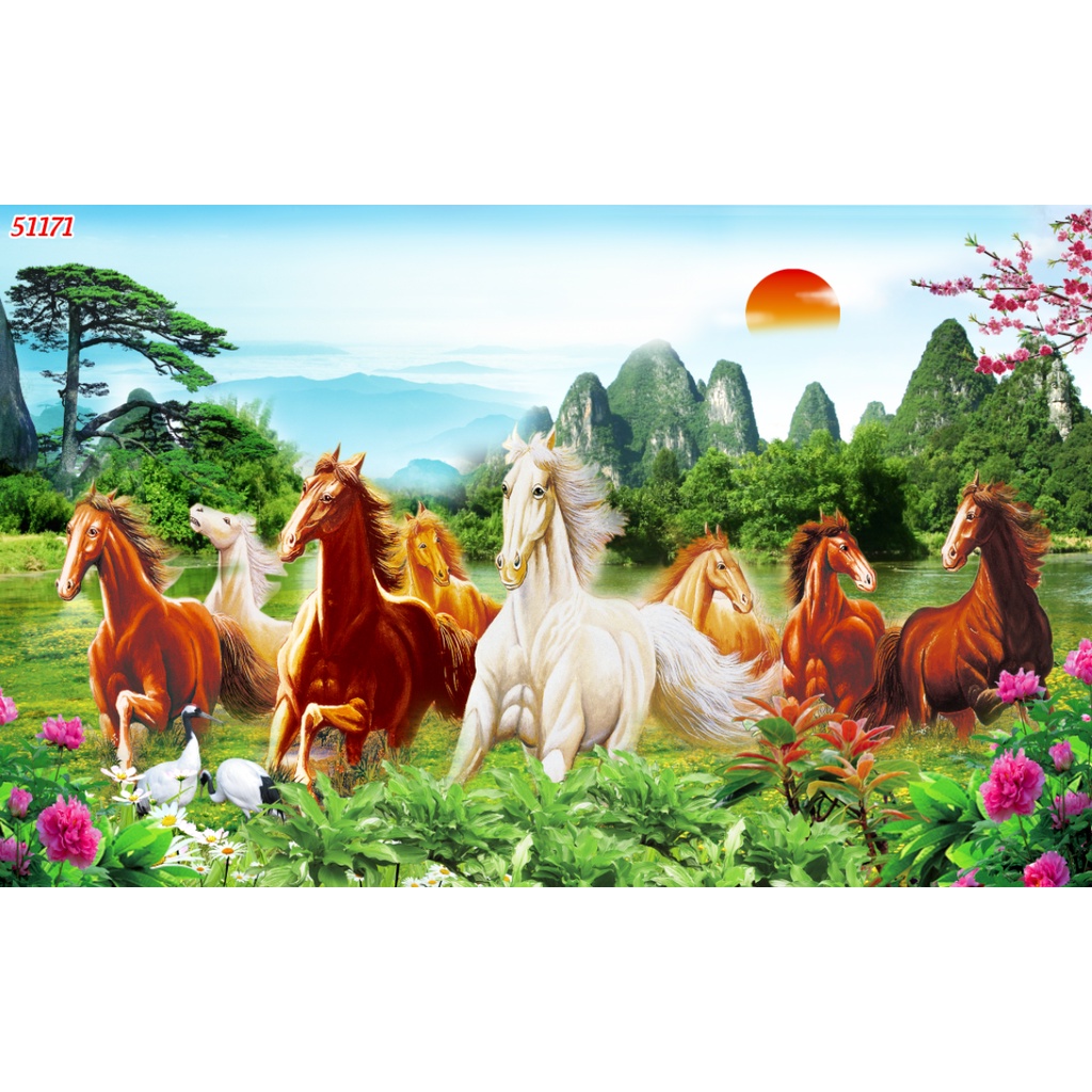 Tranh Dán Tường Phòng Làm Việc Mã Đáo Thành Công đẹp xuất sắc