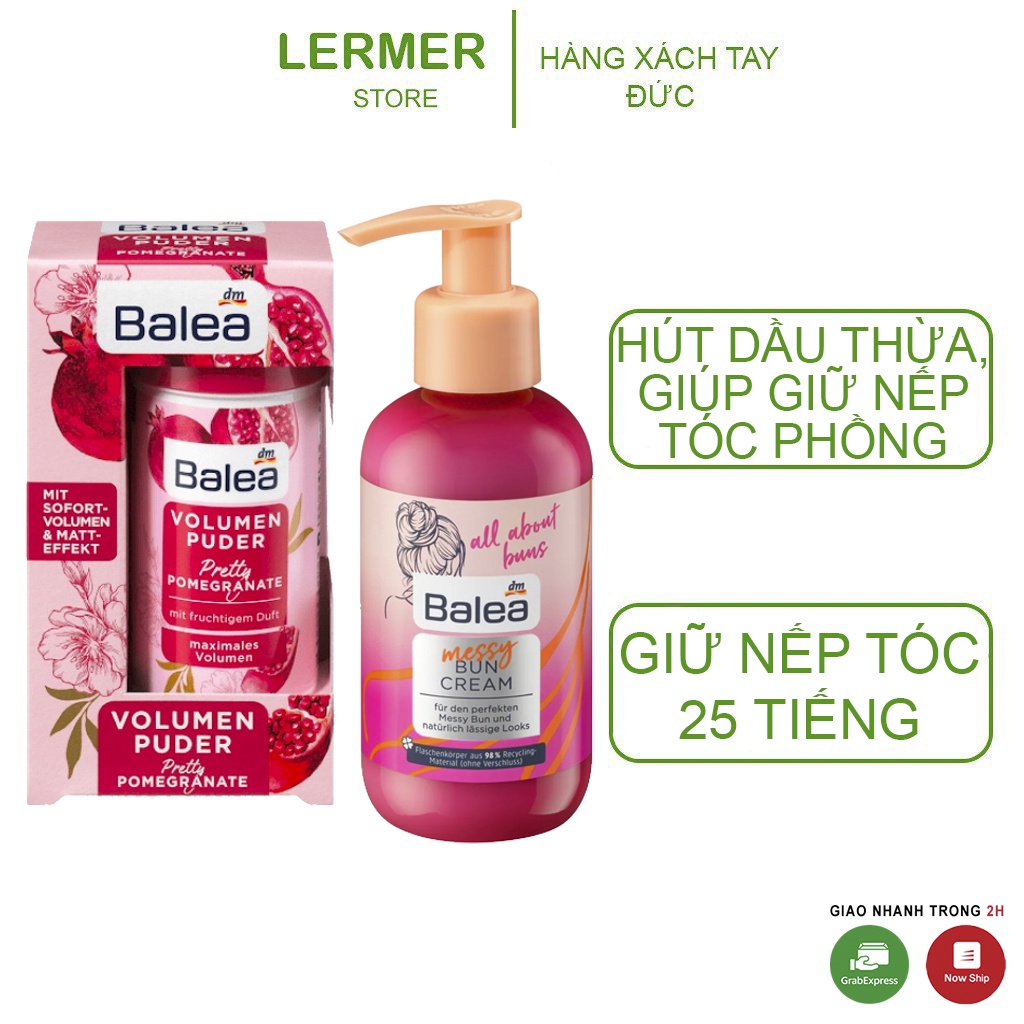 Bột làm phồng chân tóc Balea, kem làm phồng chân tóc giữ nếp, tạo kiểu, hàng nội địa Đức