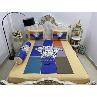 Drap thun 5D cao cấp❤️FREESHIP❤️ga thun siêu lạnh ( 1 ga,3 vỏ gối)