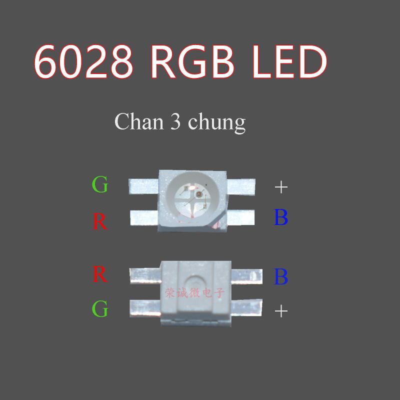 Combo 6 led smd6028 rgb thay thế bàn phím cơ