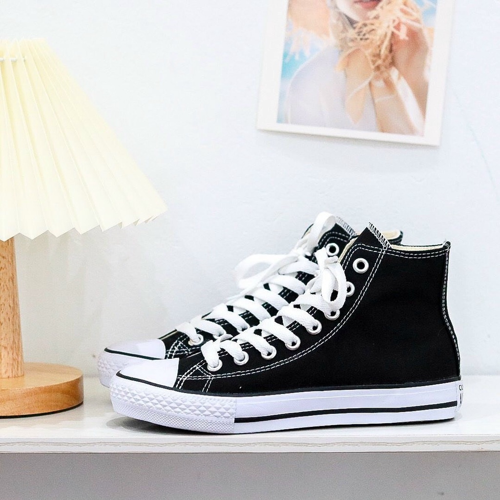 Giầy Thể Thao ⚡Converse Trắng, Đen Cao Cấp⚡ , Full Đen, Xanh Navy, Xám  - Sneaker Nam, Nữ