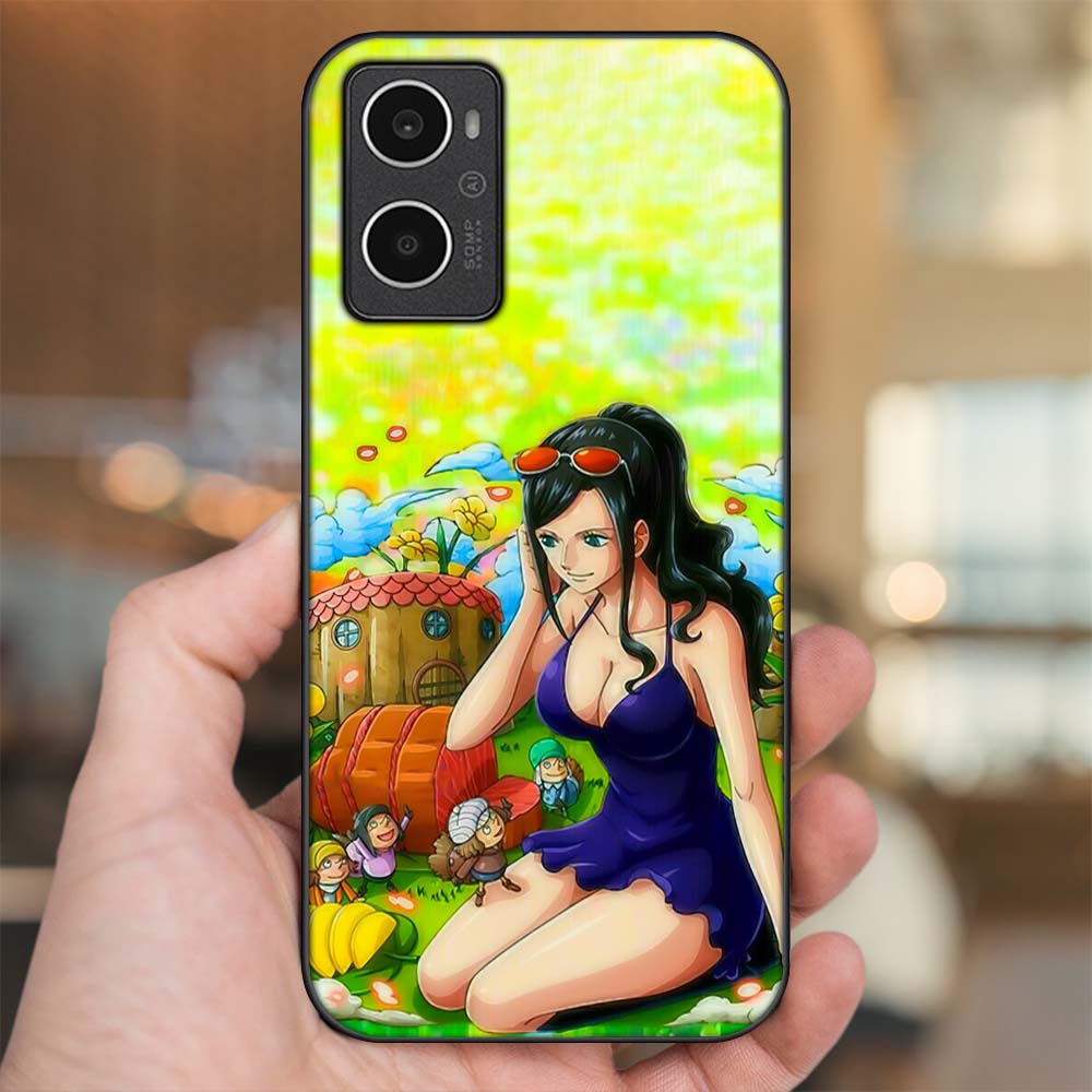 Ốp lưng Oppo A96 4G viền đen in hình Nico Robin One Piece Đảo Hải Tặc