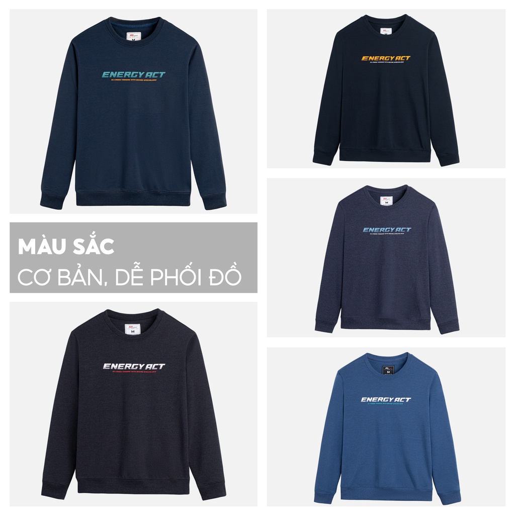 Áo Nỉ Nam 5S ENERGY ACT, Chất Cotton USA, Mềm Mại, Không Bai Xù,Thiết Kế In Trẻ Trung