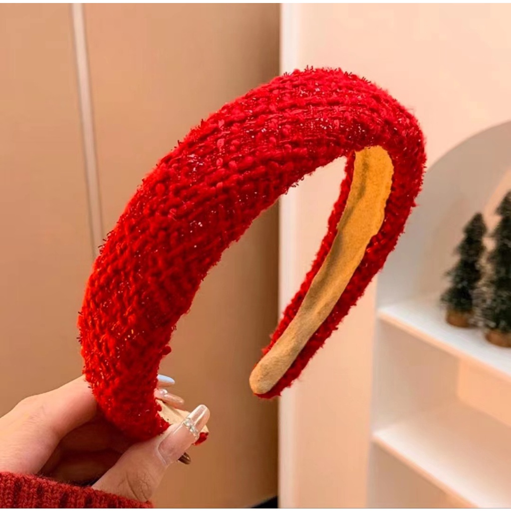 Băng Đô Cài Tóc Màu Đỏ Mừng Năm Mới 2023 A4-10