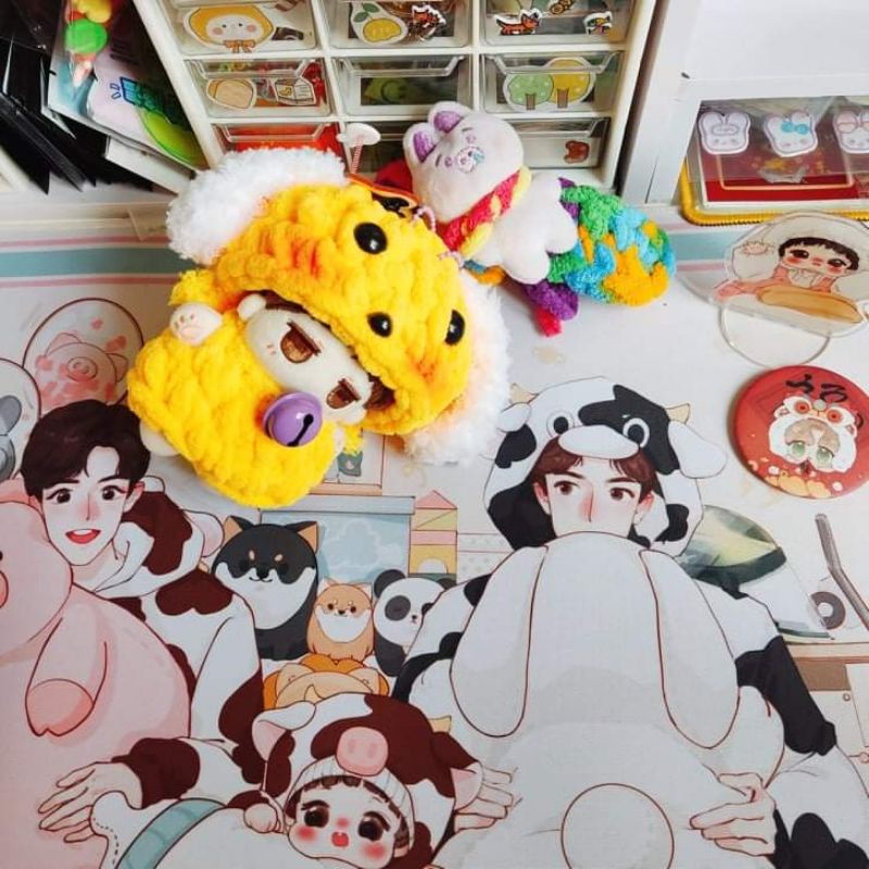 Outfit Cún Con Cho Doll 10cm Có Sẵn Free Đánh Má Hồng Tặng Kèm Chuông