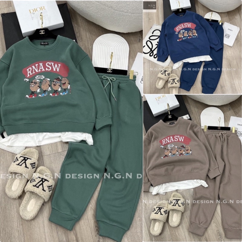 Set Bộ Nỉ Hình Người Phối Siêu Hot