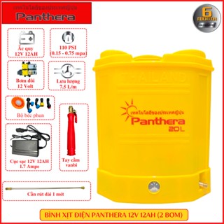 Bình xịt phun sương 2 bơm Panthera 20L áp phun mạnh dùng phun thuốc, tưới nước | Công nghệ Thái Lan