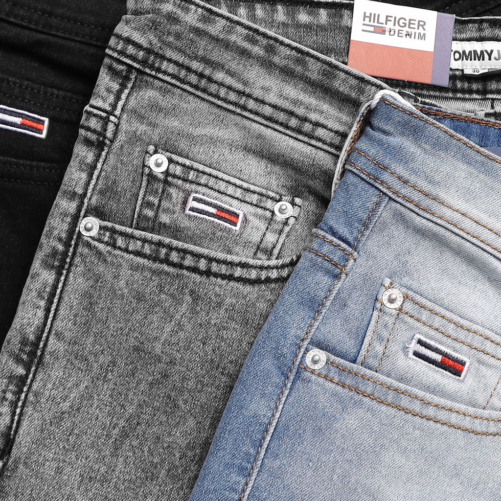 Quần Jean tommy chuẩn form slimfit vải chính phẩm dày dặn co dãn nhẹ