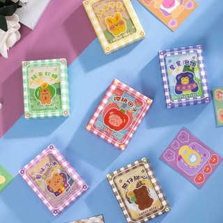 Sticker Set 30 - 50 - 60 Miếng Hình Chữ Nhật Đóng Xấp Thẻ Hình Cô Bé Cute
