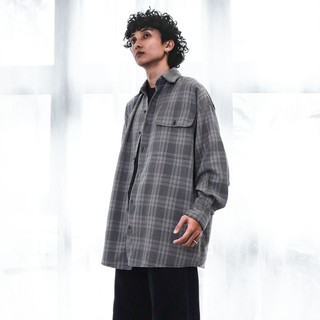 Áo Sơ Mi Flannel Màu Tím Sọc Xanh