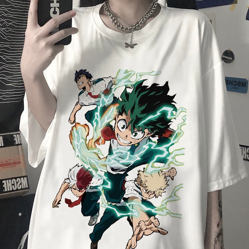 Áo Thun In Hình Nhân Vật Anime Boku No Hero  Mẫu Mới Cực Chất Unisex Nam Nữ