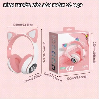 Tai Nghe Mèo Bluetooth Chụp Tai [ Có Đèn Led]