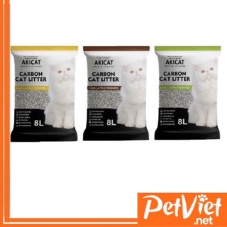 Cát vệ sinh mèo Akicat 8L vón cục tốt, ít bụi