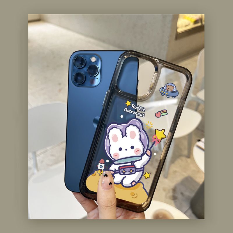 Ốp Điện Thoại TPU Mềm Trong Suốt Chống Sốc In Hình Thỏ Dễ Thương Cho IPhone 14 13 11 12 Pro Max X XR XS 7 8 6 6S Plus