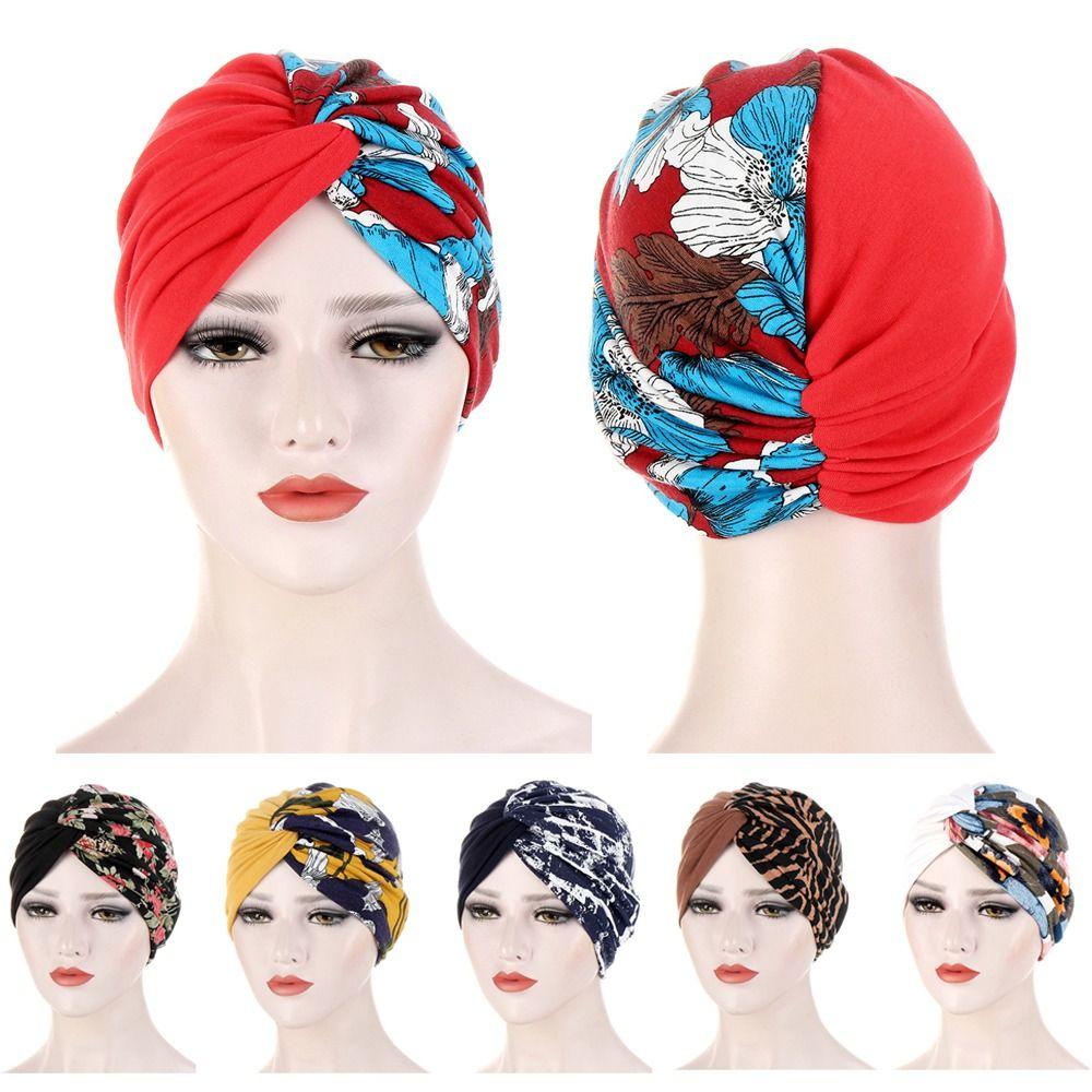 Mũ Turban Họa Tiết Hoa Phong Cách Hồi Giáo Thời Trang