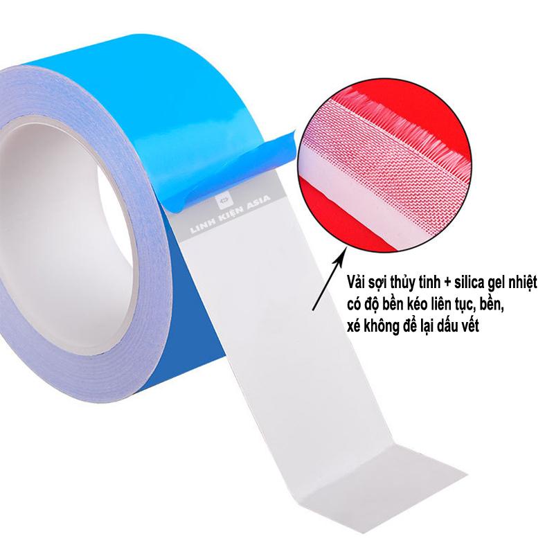 Cuộn băng keo 2 mặt Dẫn Nhiệt dài 25 mét dán linh kiện, đèn LED