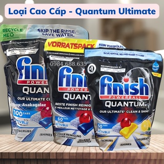 Viên rửa bát Finish Quantum Max Ultimate 100 Viên Túi  Cao cấp - Rửa cực