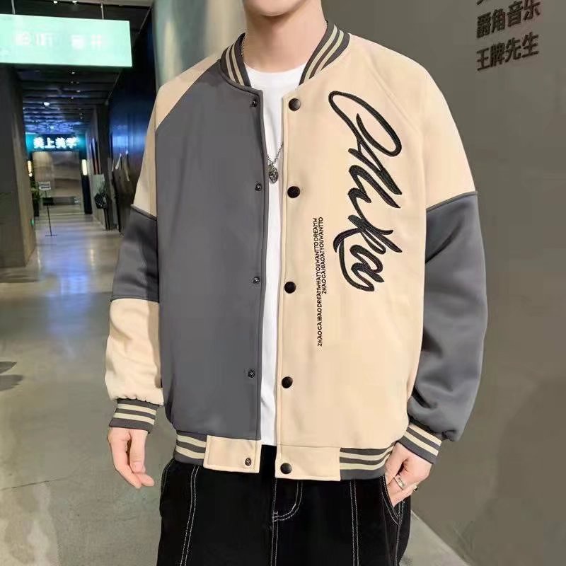 Áo Khoác Bóng Chày unisex Thời Trang Hàn Quốc In Họa Tiết Chữ Kích Thước Lớn [S-3XL]