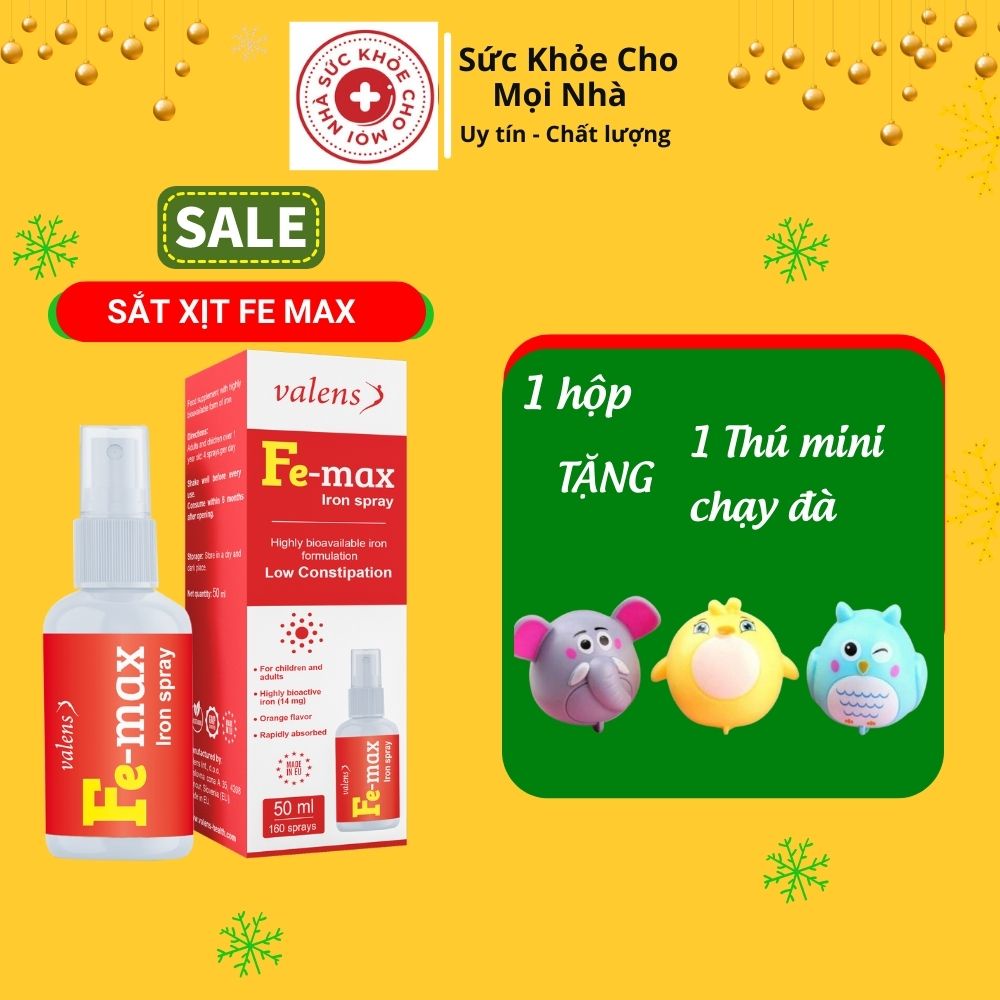 Sắt dạng xịt Fe Max iron spray bổ sung Sắt, Giúp hấp thụ nhanh, giảm nguy cơ thiếu máu