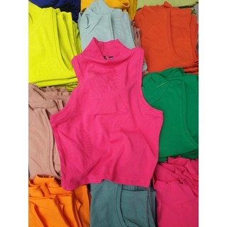 ÁO SÁT NÁCH 3 lỗ ngược Basic dáng croptop- hình thật