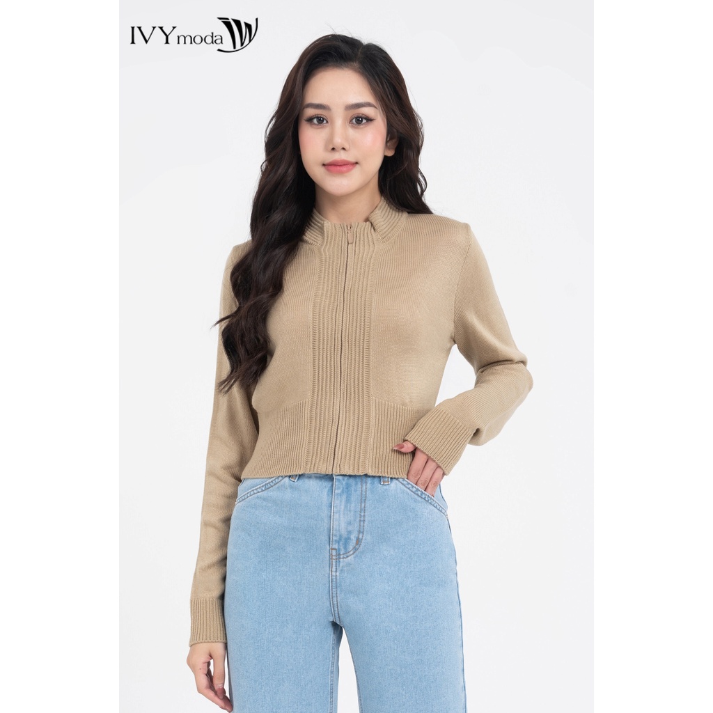 Áo khoác len cổ cao nữ IVY moda MS 77M7814