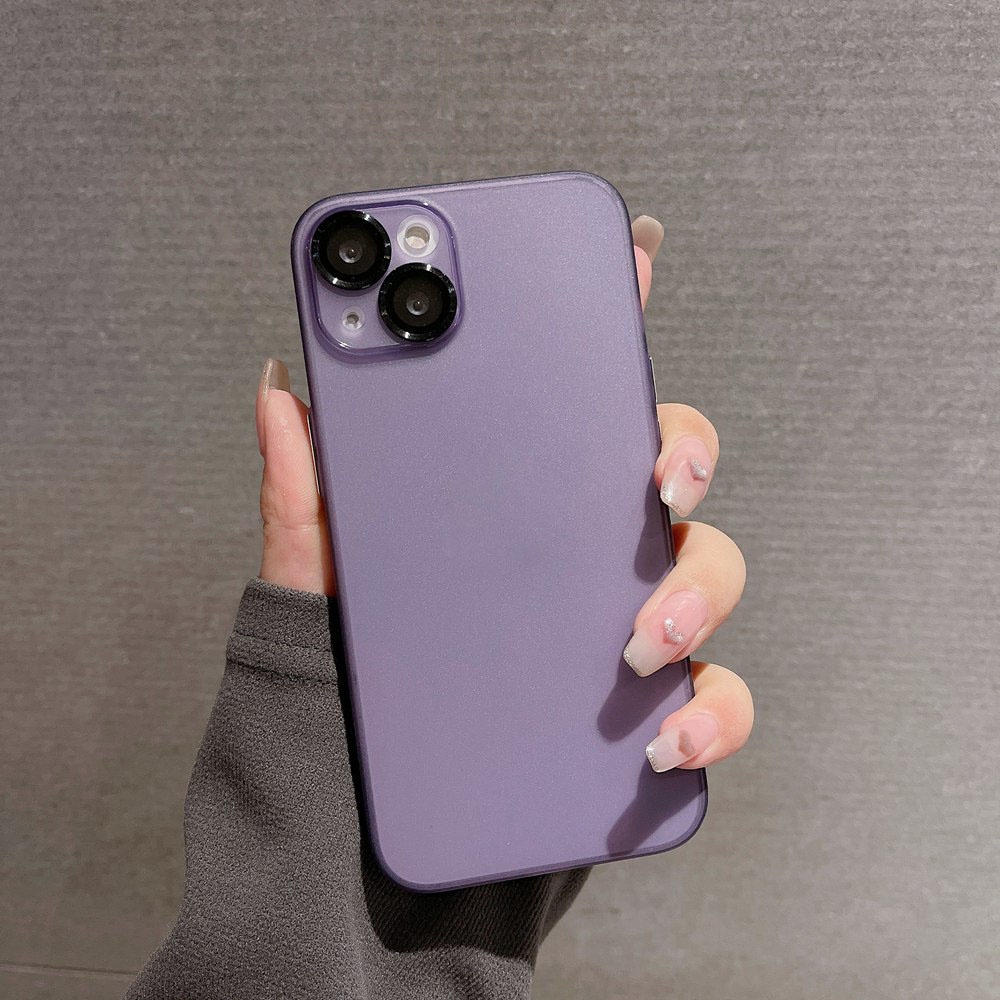 Ốp Điện Thoại TPU Mềm Trong Suốt Mặt Nhám Kèm Miếng Dán Bảo Vệ Camera Cho iPhone 14 12 13 Pro Max