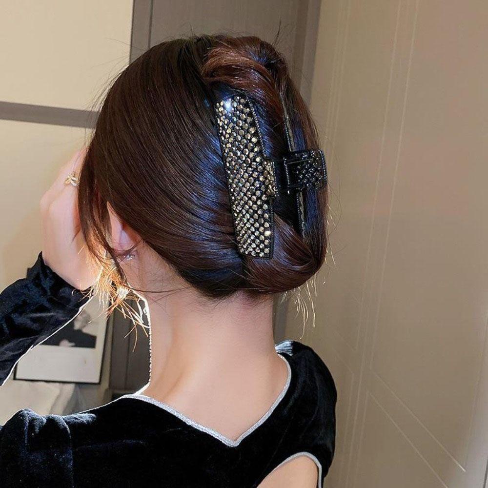 Kẹp Tóc Đuôi Ngựa Hình Vuông Màu Ngà Phong Cách Hàn Quốc Thời Trang Cho Nữ