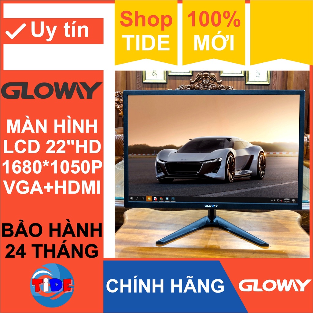 Màn hình máy tính 22 inch Gloway – Bảo hành 2 năm – Độ phân giải 1680 x 1050P – Dùng cho học và làm việc văn phòng