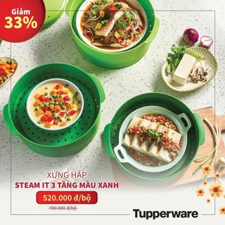 Xửng hấp tupperware 3 tầng stream it paradise