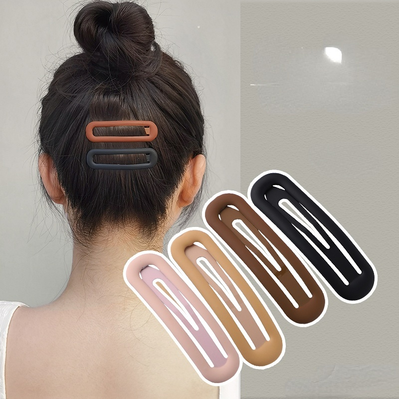 Bộ 9 Kẹp Tóc Màu Nhám Đơn Giản Cho Nữ