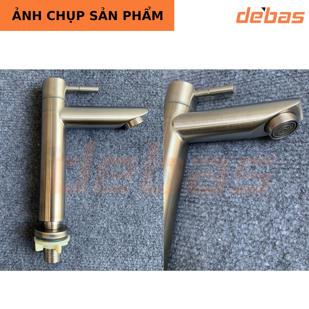 Vòi lavabo rửa mặt lạnh inox 304 cao cấp giá rẻ chính hãng Debas V5165