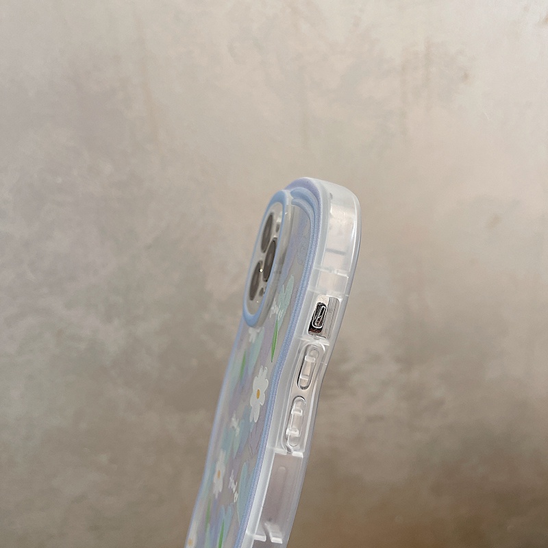 Clear Flower Casing Redmi Note 12 4G 5G 11S 10S 11 10 Pro 9 8 12C A1 10C 10A 9C 9S 9A 6A 5A POCO X4 X5 M3 X3 Pro NFC Cute Waves Edge Love Floral Round Full Lens Protection Soft Phone Back Case Cover BW 35