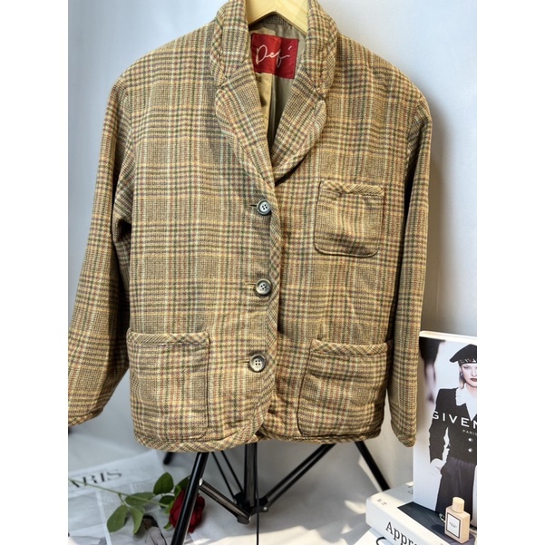 Thanh Lý Áo Dạ Blazer Màu Nâu