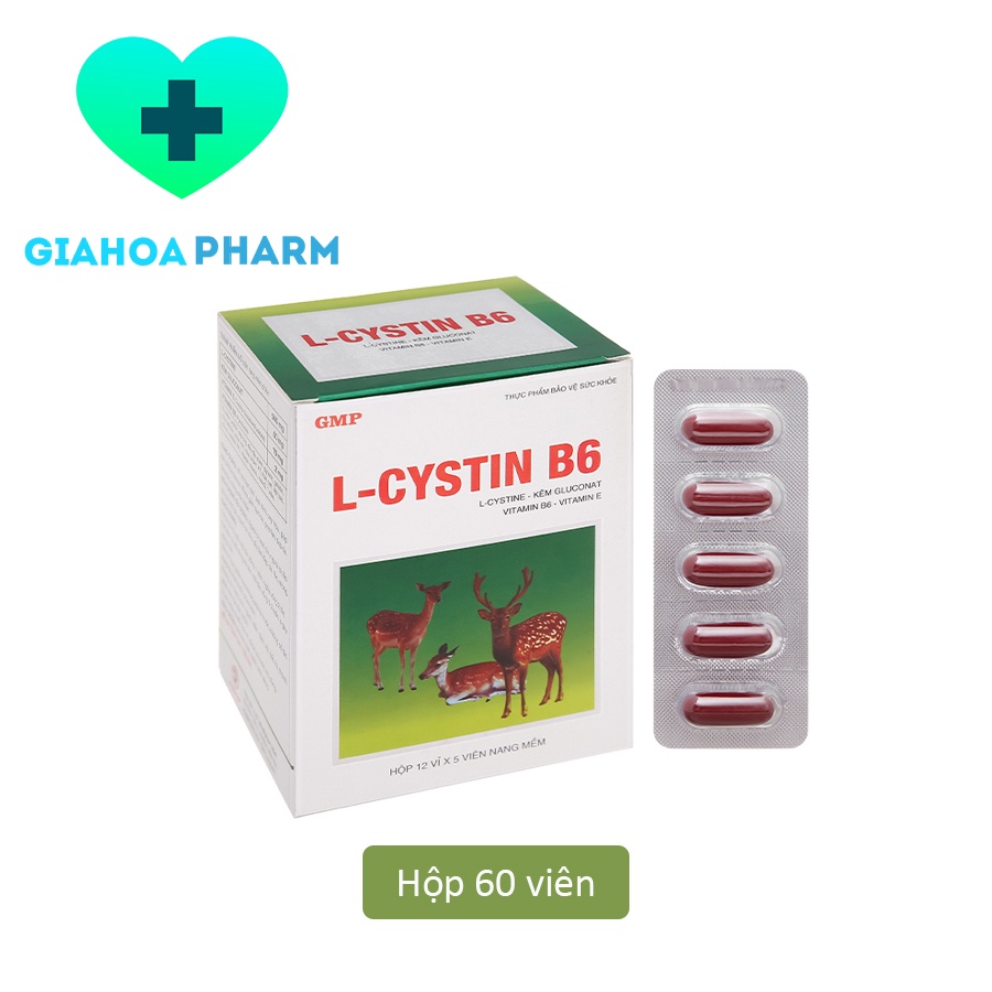 Viên uống L-Cystin B6 giúp đẹp da, tóc, móng chắc khoẻ, giảm lão hoá da, khô da, thâm nám 