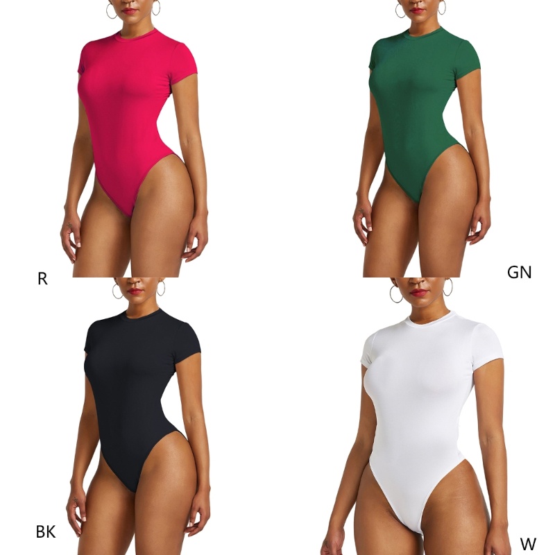 Áo Thun Tay Ngắn Cổ Tròn Màu Sắc Đơn Giản Cho Nữ