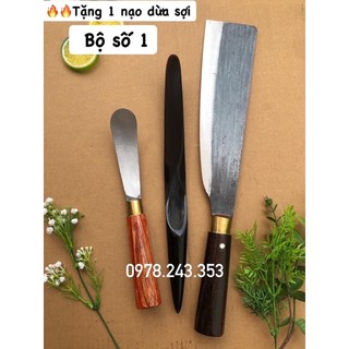 Bộ dao làm dừa - lấy cơm dừa chặt dừa siêu tiện cần thiết