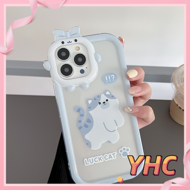 Ốp lưng iphone Mô hình LUCKY CAT màu xanh nhạt đơn giản Iphone 14 12 11 11 14plus 12pro 13pro 14pro 14promax S6 7plus X XR XS Pro / Max / Plus-6003