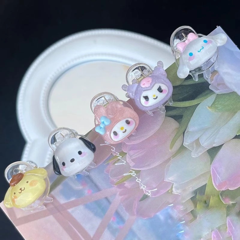 Kẹp Tóc Mini Hình Nhân Vật Hoạt Hình Sanrio Kuromi Cinnamoroll Ngọt Ngào Dễ Thương