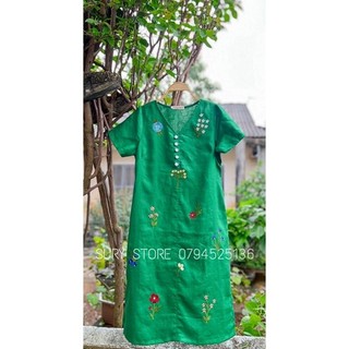 Đầm suông hoa rơi