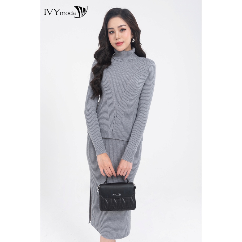 Áo len nữ lông cừu IVY moda MS 58M7834
