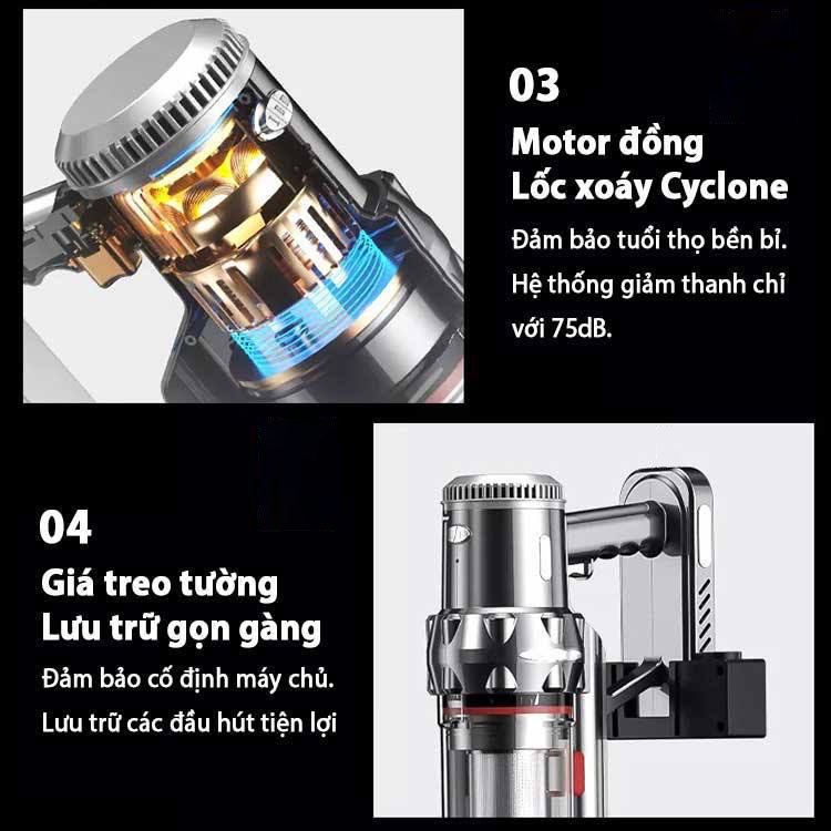 Máy hút bụi SOKANY công suất 2000W và lực hút lớn 20000PA hút được mọi loại bụi - LOẠI CÓ DÂY VÀ LOẠI SẠC PIN