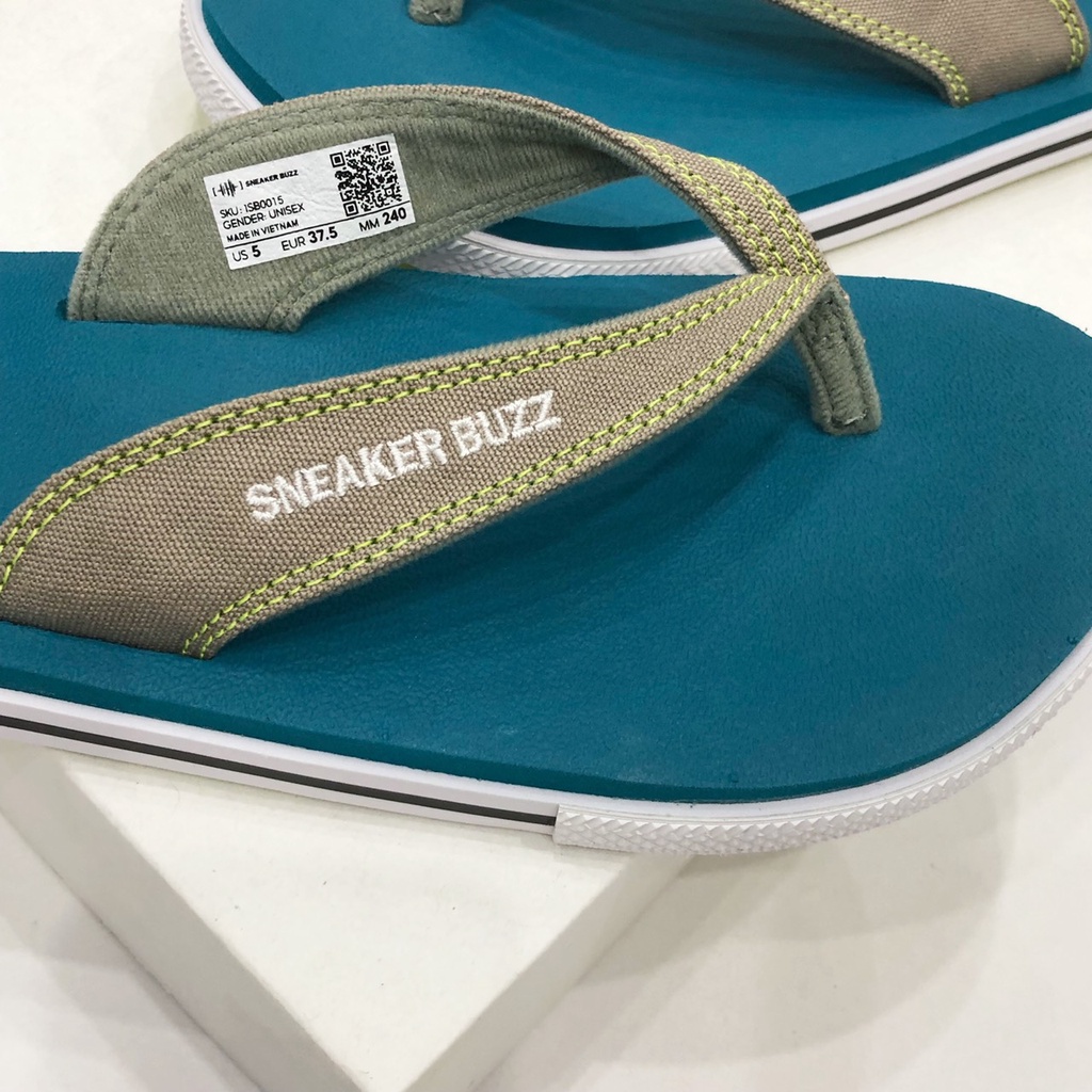 Dép Sneaker Buzz Xanh ngọc quai xám xỏ ngón chính hãng-1SB0015