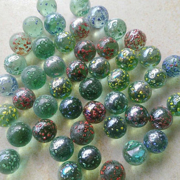 10 Viên bi ve chấm bi dạng sần rất hay loại 16mm