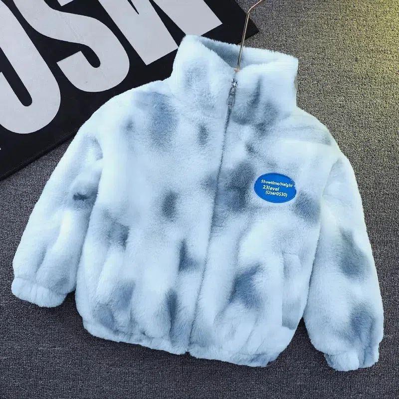 Áo Khoác cotton Lót Lông Cừu Dày Dặn Giữ Ấm Dành Cho Bé Trai Và Bé Gái