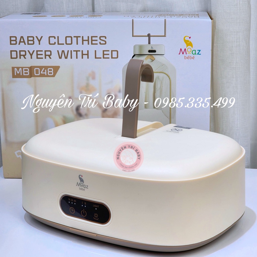 Máy sấy quần áo cho bé gắn đèn Led tiệt trùng Moaz bebe MB048